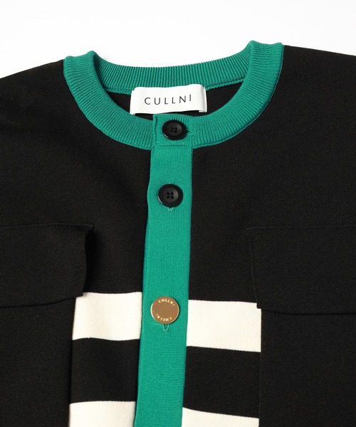 CULLNI（クルニ）の「Collarless Buttoned Short Sleeve Knit