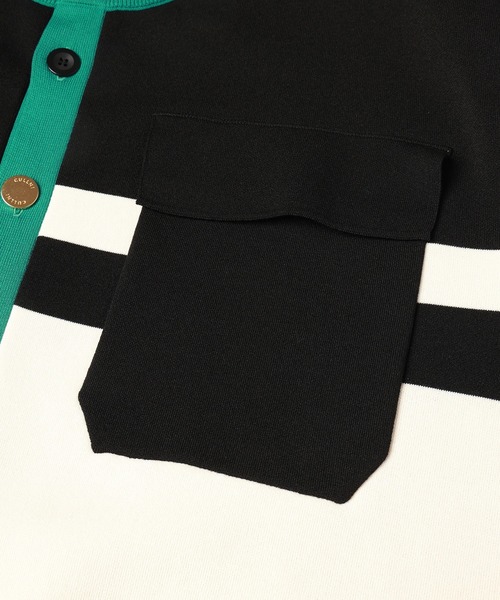 CULLNI（クルニ）の「Collarless Buttoned Short Sleeve Knit Jaket