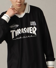 【THRASHER/スラッシャー】ゲームシャツ 襟付きロングスリーブTシャツ