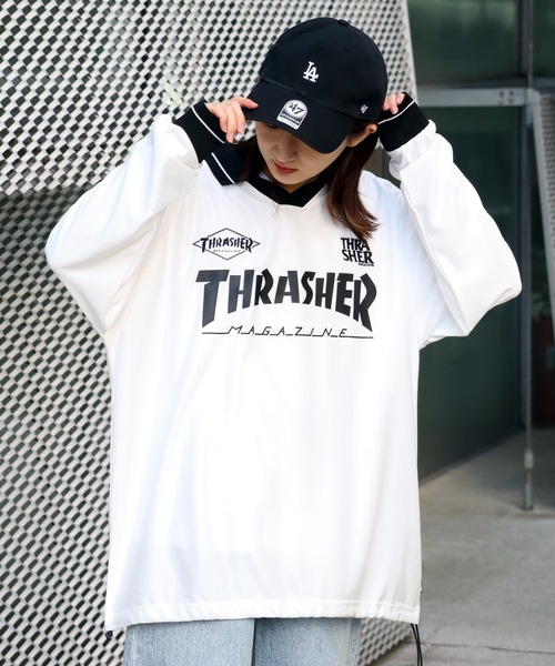 THRASHER(スラッシャー)の「【THRASHER/スラッシャー】ゲームシャツ 襟付きロングスリーブTシャツ(Tシャツ/カットソー・メンズ・ホワイト/ブラック・XL/L/M)」の20枚目の写真