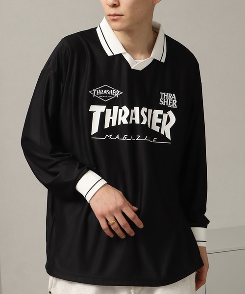 THRASHER(スラッシャー)の「【THRASHER/スラッシャー】ゲームシャツ 襟付きロングスリーブTシャツ(Tシャツ/カットソー・メンズ・ホワイト/ブラック・XL/L/M)」の15枚目の写真