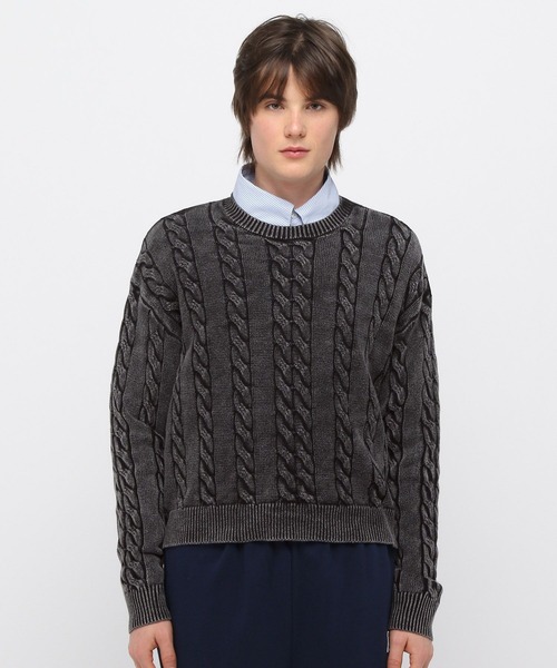 【セール】3.3 Field Trip／ウォッシュケーブルニット（ニット/セーター）｜3.3 Field Trip （3.3フィールドトリップ）
