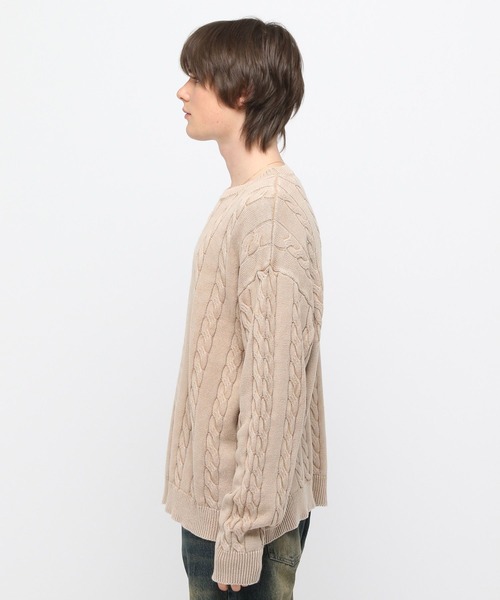 【セール】3.3 Field Trip／ウォッシュケーブルニット（ニット/セーター）｜3.3 Field Trip （3.3フィールドトリップ）