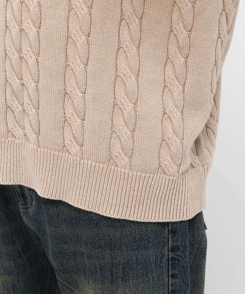 【セール】3.3 Field Trip／ウォッシュケーブルニット（ニット/セーター）｜3.3 Field Trip （3.3フィールドトリップ）