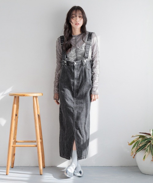 LOWRYS FARM（ローリーズファーム）の「アシメシャーリング２ＰＬＳ 288081（Tシャツ/カットソー・レディース・チャコールグレー/ホワイト/ピンク・FREE）」の12枚目の写真