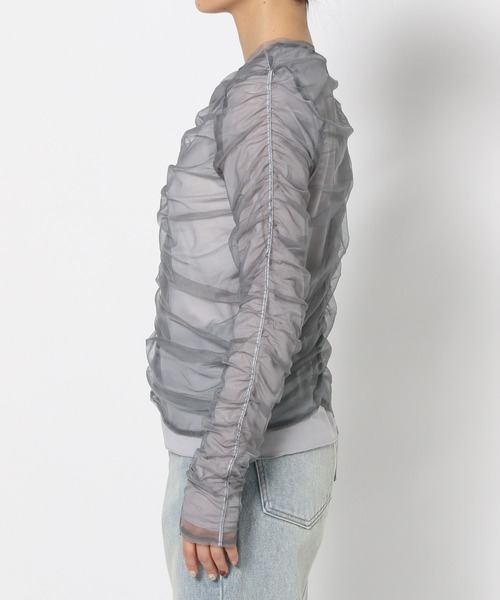 LOWRYS FARM（ローリーズファーム）の「アシメシャーリング２ＰＬＳ 288081（Tシャツ/カットソー・レディース・チャコールグレー/ホワイト/ピンク・FREE）」の22枚目の写真