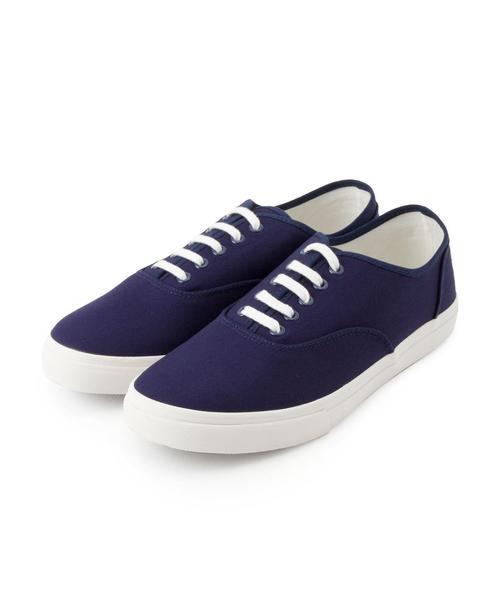 BEAUTY&YOUTH UNITED ARROWS（ビューティーアンドユースユナイテッドアローズ）の「BY キャンバスレースアップスニーカー（スニーカー・レディース・ネイビー/ホワイト・LARGE/MEDIUM/SMALL）」の3枚目の写真