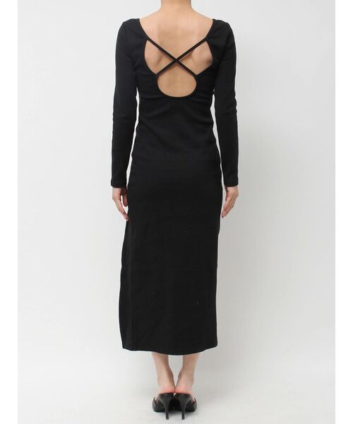 GYDA（ジェイダ）の「GD BACKクロスバインダーテレコロングワンピース（ワンピース・レディース・ブラック/ライトグレー・FREE）」の21枚目の写真