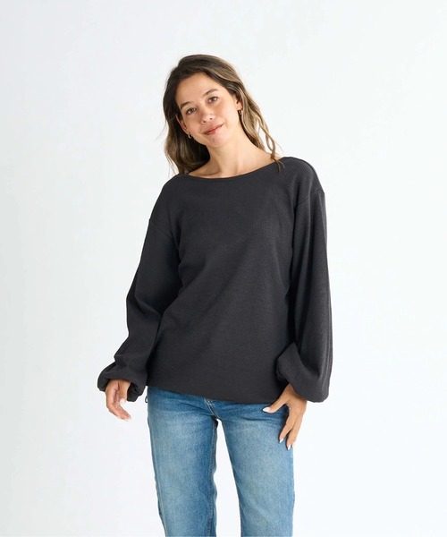 ROXY(ロキシー)の「PUFFY DAYS /ロキシーアンサンブル2WAYトップス(Tシャツ/カットソー・レディース・ミント/イエロー/ホワイト/ブラック・LARGE/SMALL/MEDIUM)」の12枚目の写真