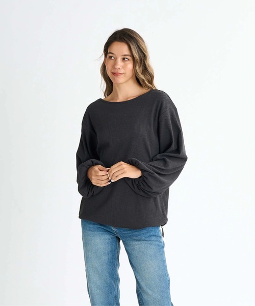 ROXY(ロキシー)の「PUFFY DAYS /ロキシーアンサンブル2WAYトップス(Tシャツ/カットソー・レディース・ミント/イエロー/ホワイト/ブラック・LARGE/SMALL/MEDIUM)」の14枚目の写真