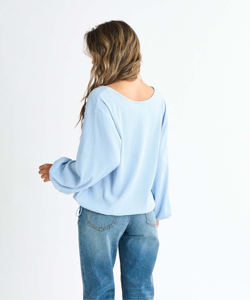 ROXY(ロキシー)の「PUFFY DAYS /ロキシーアンサンブル2WAYトップス(Tシャツ/カットソー・レディース・ミント/イエロー/ホワイト/ブラック・LARGE/SMALL/MEDIUM)」の20枚目の写真