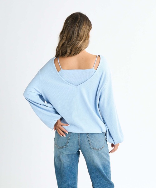 ROXY(ロキシー)の「PUFFY DAYS /ロキシーアンサンブル2WAYトップス(Tシャツ/カットソー・レディース・ミント/イエロー/ホワイト/ブラック・LARGE/SMALL/MEDIUM)」の22枚目の写真
