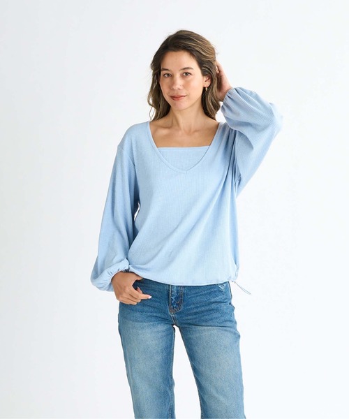 ROXY(ロキシー)の「PUFFY DAYS /ロキシーアンサンブル2WAYトップス(Tシャツ/カットソー・レディース・ミント/イエロー/ホワイト/ブラック・LARGE/SMALL/MEDIUM)」の19枚目の写真