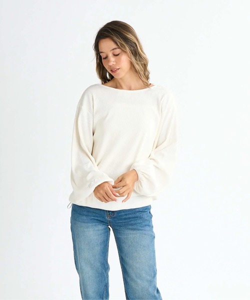 ROXY(ロキシー)の「PUFFY DAYS /ロキシーアンサンブル2WAYトップス(Tシャツ/カットソー・レディース・ミント/イエロー/ホワイト/ブラック・LARGE/SMALL/MEDIUM)」の5枚目の写真