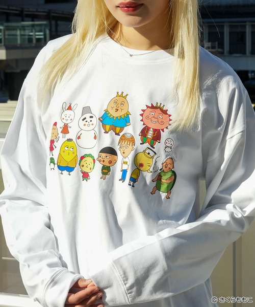 UNIIT（ユニット）の「【COJI-COJI/コジコジ】プリントロンT（Tシャツ/カットソー・メンズ・ホワイト系その他/ベージュ系その他2/ベージュ系その他3/ブルー系その他2/ブラック系その他/ホワイト系その他3・SMALL/MEDIUM/LARGE）」の14枚目の写真