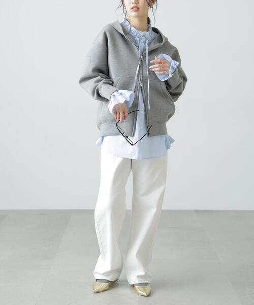 FREE'S MART（フリーズマート）の「◆［MFM］ストライプフリルシャツ（シャツ/ブラウス・レディース・ワンウォッシュ/ピンク系その他/ブルー系その他/グリーン系その他/ホワイト・FREE）」の10枚目の写真