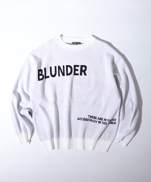SUGGESTION（サジェッション）の「Double jacquard logo crew neck knit / WジャガードLOGOクルーネックニット unisex（ニット/セーター・メンズ・グリーン/ブラック/オフホワイト/ブルー・M/L）」の11枚目の写真
