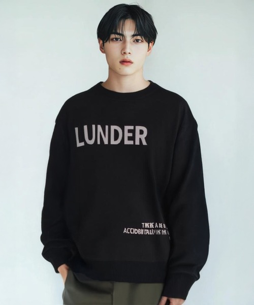 SUGGESTION（サジェッション）の「Double jacquard logo crew neck knit / WジャガードLOGOクルーネックニット unisex（ニット/セーター・メンズ・グリーン/ブラック/オフホワイト/ブルー・M/L）」の20枚目の写真