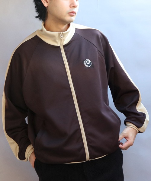 ８(eight)（エイト）の「ジャージトラックジャケット（ジャージ・メンズ・アイボリー/ベージュ/ブラウン・MEDIUM/LARGE）」の3枚目の写真