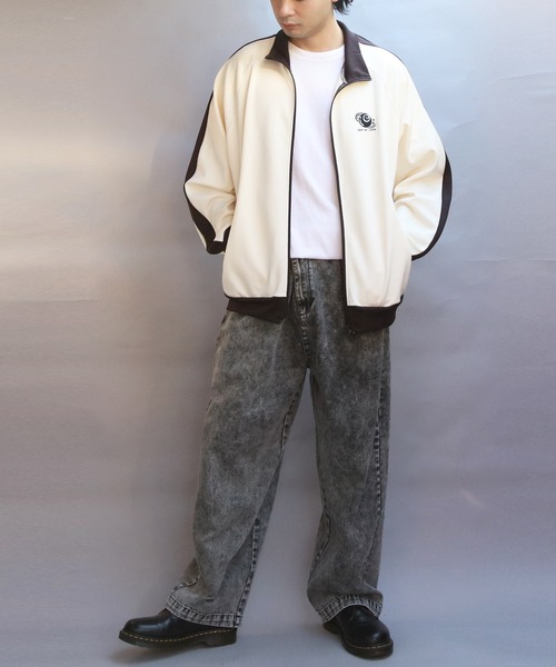８(eight)（エイト）の「ジャージトラックジャケット（ジャージ・メンズ・アイボリー/ベージュ/ブラウン・MEDIUM/LARGE）」の6枚目の写真