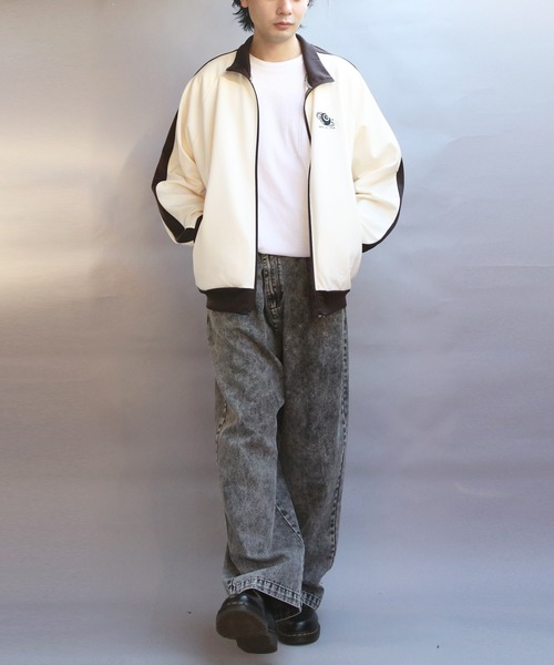 ８(eight)（エイト）の「ジャージトラックジャケット（ジャージ・メンズ・アイボリー/ベージュ/ブラウン・MEDIUM/LARGE）」の8枚目の写真
