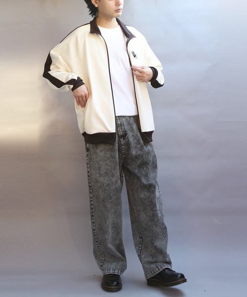 ８(eight)（エイト）の「ジャージトラックジャケット（ジャージ・メンズ・アイボリー/ベージュ/ブラウン・MEDIUM/LARGE）」の9枚目の写真