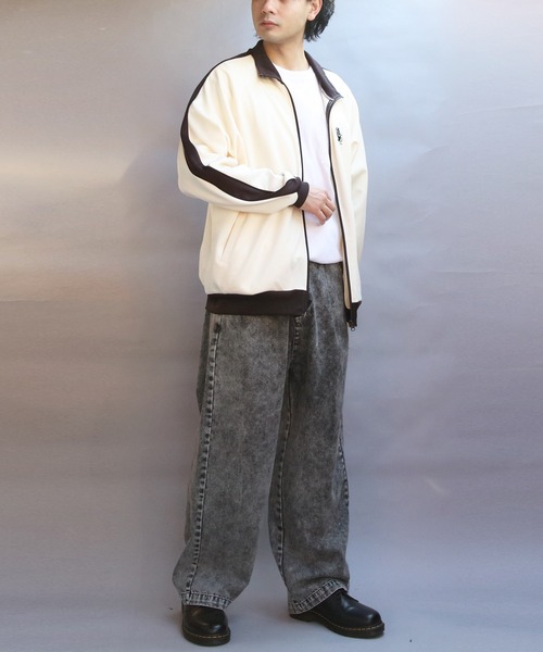 ８(eight)（エイト）の「ジャージトラックジャケット（ジャージ・メンズ・アイボリー/ベージュ/ブラウン・MEDIUM/LARGE）」の10枚目の写真