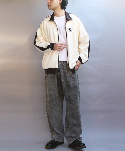 ８(eight)（エイト）の「ジャージトラックジャケット（ジャージ・メンズ・アイボリー/ベージュ/ブラウン・MEDIUM/LARGE）」の11枚目の写真