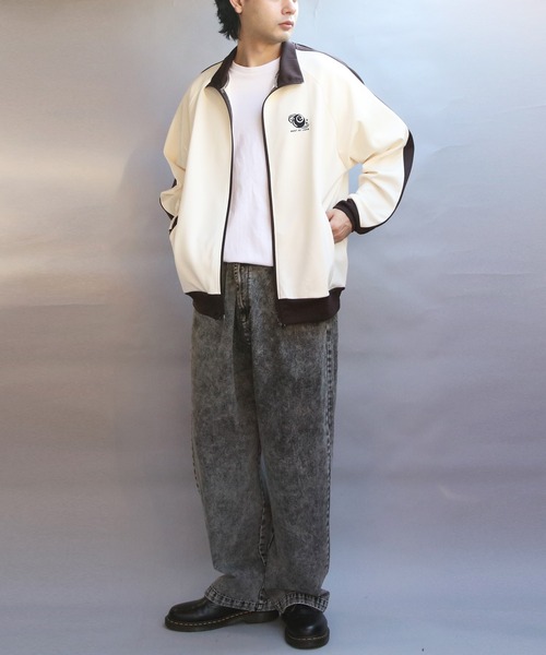 ８(eight)（エイト）の「ジャージトラックジャケット（ジャージ・メンズ・アイボリー/ベージュ/ブラウン・MEDIUM/LARGE）」の12枚目の写真