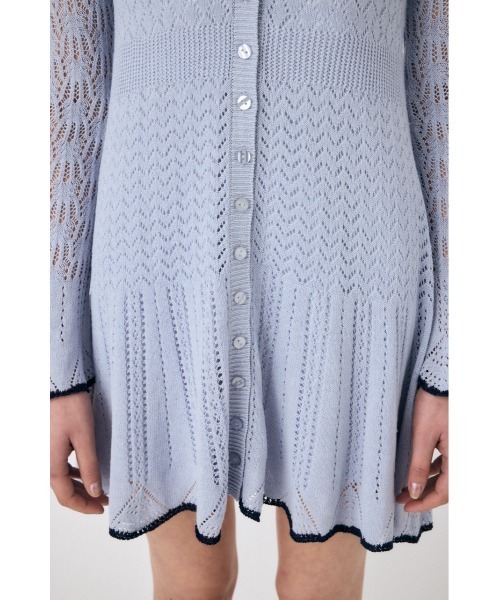 セール】EYELET LACE KNIT ミニドレス（ワンピース）｜MOUSSY