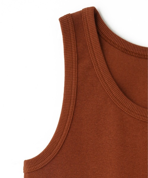 ROSE BUD（ローズバッド）の「ベーシック2WAYタンク（タンクトップ・レディース・ブラック/ホワイト/ブラウン・ONE SIZE）」の4枚目の写真