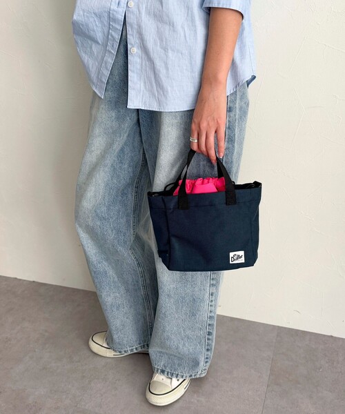 fredy emue（フレディエミュ）の「【Drifter/ドリフター】キューブ巾着トートバッグ（TOLEDO）（ショルダーバッグ・レディース・ブラック/ベージュ/グリーン系その他3/ブルー系その他7/パープル系その他3・FREE）」の7枚目の写真