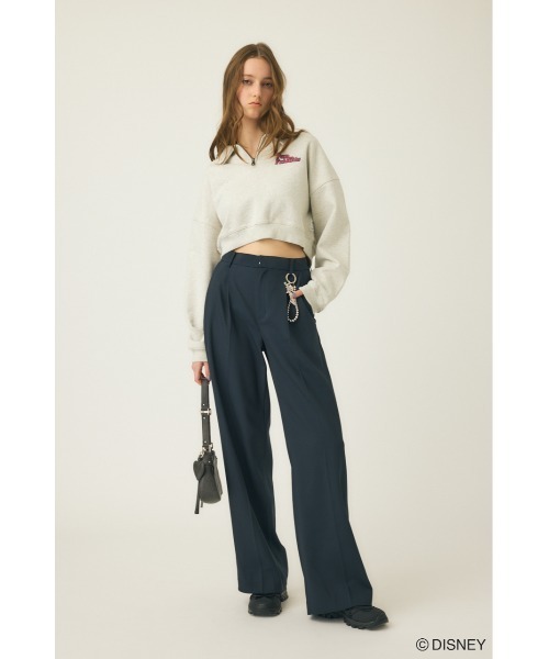 Disney SERIES CREATED by MUS（ディズニーシリーズクリエイテッドバイエムユーエス）の「MD HALF ZIP UP プルオーバー（スウェット・レディース・グレー×ホワイト/ブルー/グリーン・FREE）」の11枚目の写真