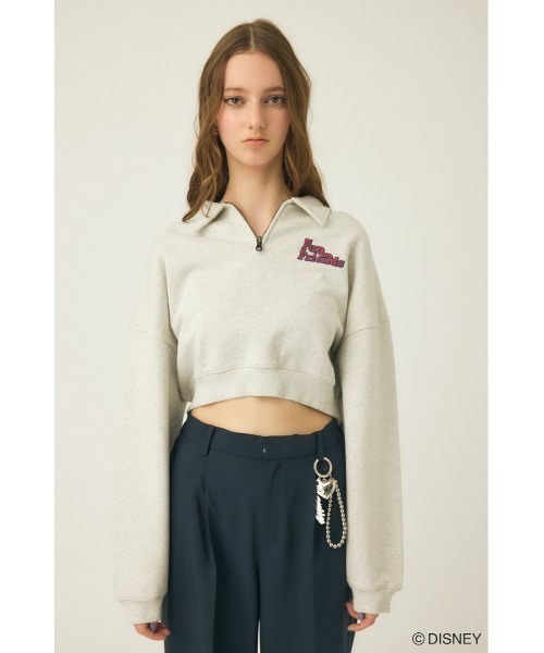 Disney SERIES CREATED by MUS（ディズニーシリーズクリエイテッドバイエムユーエス）の「MD HALF ZIP UP プルオーバー（スウェット・レディース・グレー×ホワイト/ブルー/グリーン・FREE）」の15枚目の写真