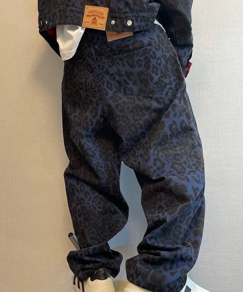 link lot(リンクロット)の「レオパード柄 ルーズシルエットワイドデニムパンツ ヒョウ柄 Y2K 総柄プリント(デニムパンツ・メンズ・ブルー・L/M)」の9枚目の写真