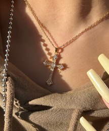 INTER FACTORY | AINA - クロスチェーンネックレス GOSSIP CLUB made in INTER FACTORY(ネックレス)