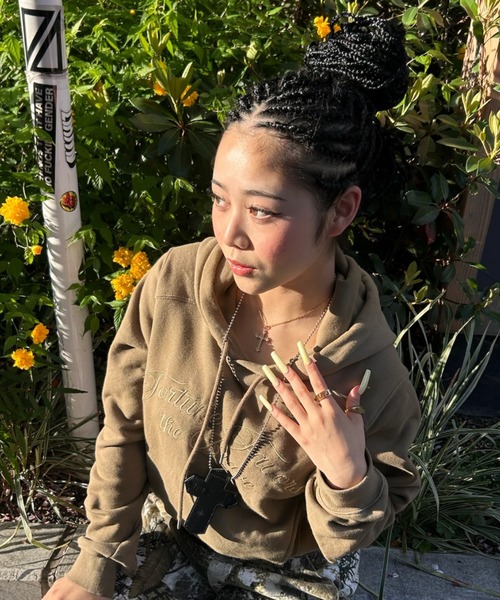 INTER FACTORY（インターファクトリー）の「AINA - クロスチェーンネックレス　GOSSIP CLUB　made in INTER FACTORY（ネックレス・レディース・ゴールド・FREE）」の8枚目の写真