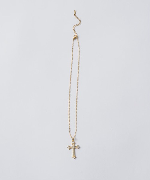 INTER FACTORY（インターファクトリー）の「AINA - クロスチェーンネックレス　GOSSIP CLUB　made in INTER FACTORY（ネックレス・レディース・ゴールド・FREE）」の12枚目の写真