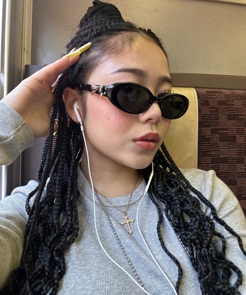 INTER FACTORY（インターファクトリー）の「AINA - クロスチェーンネックレス　GOSSIP CLUB　made in INTER FACTORY（ネックレス・レディース・ゴールド・FREE）」の3枚目の写真