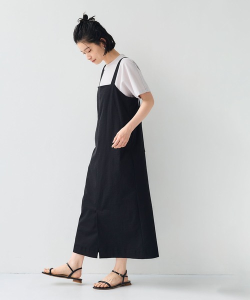 CROSS FUNCTION（クロスファンクション）の「《吸水速乾》エブ楽ハイウエストジャンスカ【CF/クロスファンクション】（ジャンパースカート・レディース・アイボリー/ブラック・L/M/LL）」の18枚目の写真