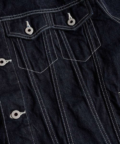 FDMTL（ファンダメンタル）の「FDMTL/ファンダメンタル/THIRD THIRD JACKET RINSE（デニムジャケット・メンズ・インディゴブルー・2/3/4）」の8枚目の写真