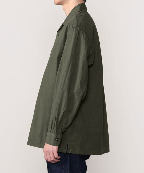 美品『BARENA』オープンカラーシャツ リラックスシルエット コットンポプリン 860-740_K_01?$VS_1500$
