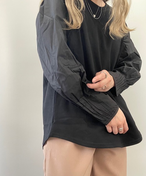 H.TOKYO（エイチトウキョウ）の「バルーンスリーブプルオーバー（シャツ/ブラウス・レディース・ブラック/ホワイト・MEDIUM/LARGE）」の2枚目の写真