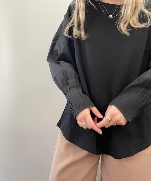 H.TOKYO（エイチトウキョウ）の「バルーンスリーブプルオーバー（シャツ/ブラウス・レディース・ブラック/ホワイト・MEDIUM/LARGE）」の9枚目の写真