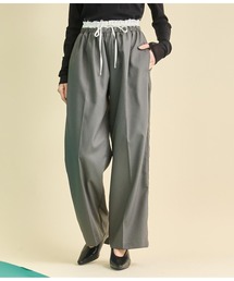 Settimissimo | ダブルウエスト ピンストライプ スラックス パンツ(スラックス)