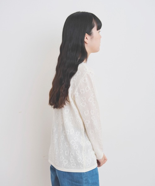 AMBIDEX(アンビデックス)の「☆デイジーメッシュスリットプルオーバー(Tシャツ/カットソー・レディース・キナリ/ネイビー/ピンク・FREE)」の9枚目の写真