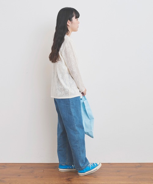 AMBIDEX(アンビデックス)の「☆デイジーメッシュスリットプルオーバー(Tシャツ/カットソー・レディース・キナリ/ネイビー/ピンク・FREE)」の6枚目の写真