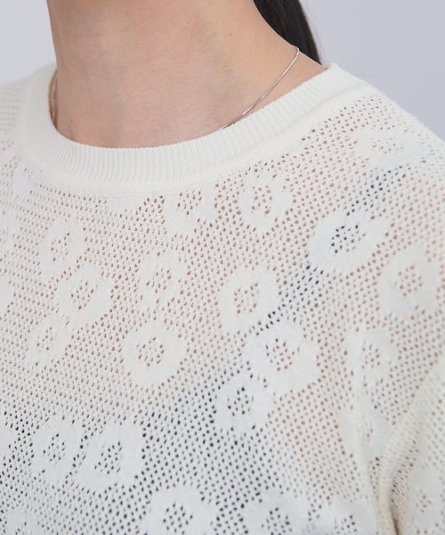 AMBIDEX(アンビデックス)の「☆デイジーメッシュスリットプルオーバー(Tシャツ/カットソー・レディース・キナリ/ネイビー/ピンク・FREE)」の17枚目の写真