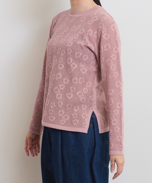 AMBIDEX(アンビデックス)の「☆デイジーメッシュスリットプルオーバー(Tシャツ/カットソー・レディース・キナリ/ネイビー/ピンク・FREE)」の21枚目の写真