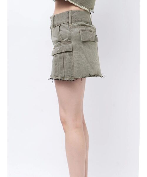 EMODA（エモダ）の「デニムボックスミニスカート（スカート・レディース・ブラック/グレー/インディゴブルー・SMALL/MEDIUM）」の12枚目の写真